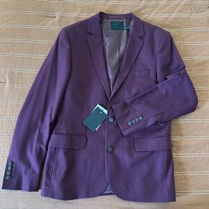 ASOS men’s burgundy suit jacket and pants